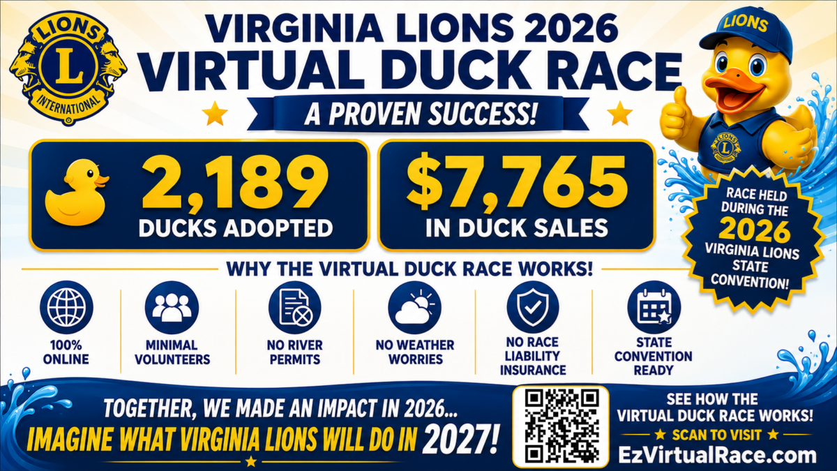 Virginia Lions 2026 Virtual Duck Race Success