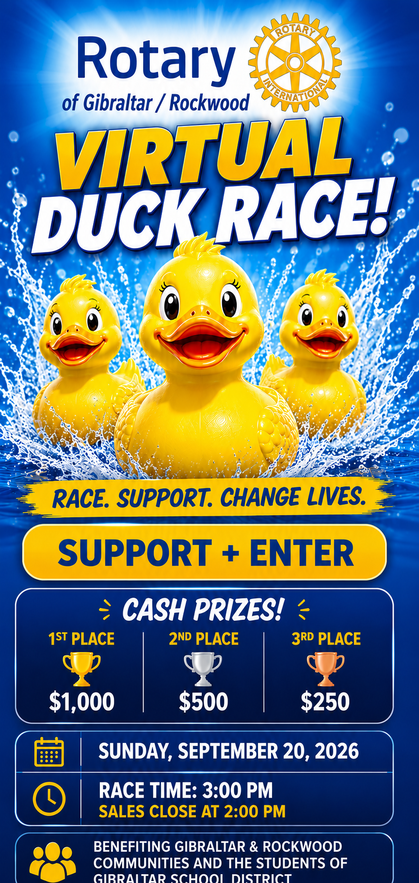 Gibraltar / Rockwood Rotary Club Virtual Duck Race
